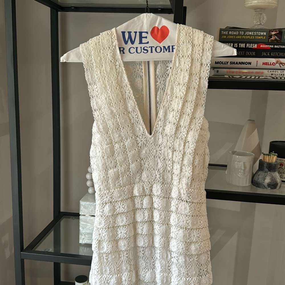 Burberry white lace dress sleeveless size Italy 38